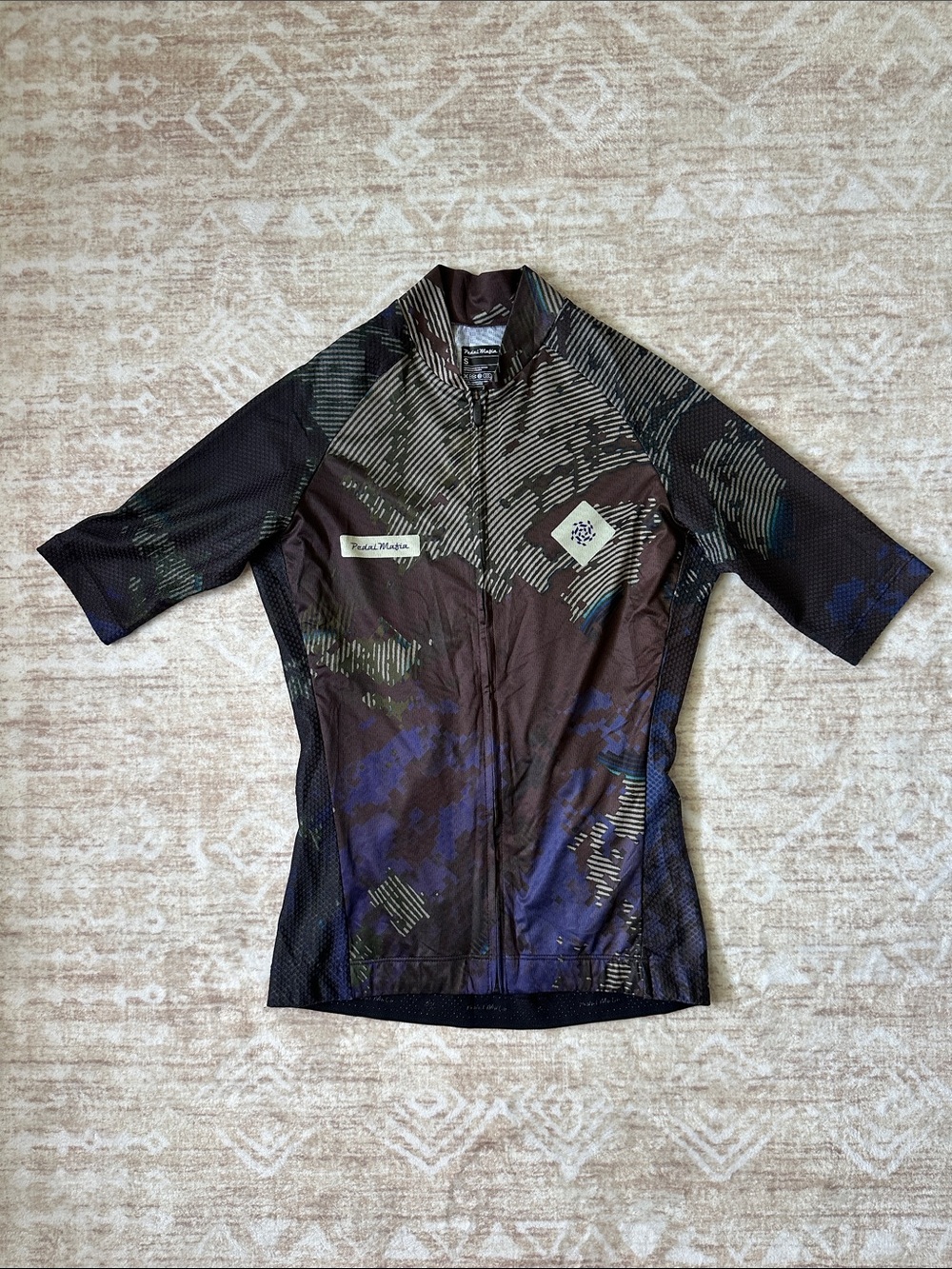 Pedal Mafia - Women’s Short Sleeve Cycling Jersey in Olive & Purple - NWOT